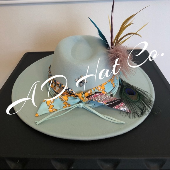 Custom-Made Felt Fedora - “Mint 2 Be” - Picture 3 of 6